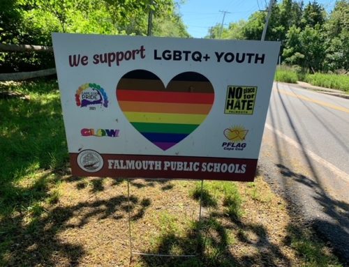 Falmouth Public Schools in Massachusetts have posted Gay Pride signs at all school entrances